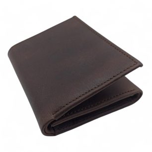 Classic Brown Genuine Leather Wallet - Slim & Stylish